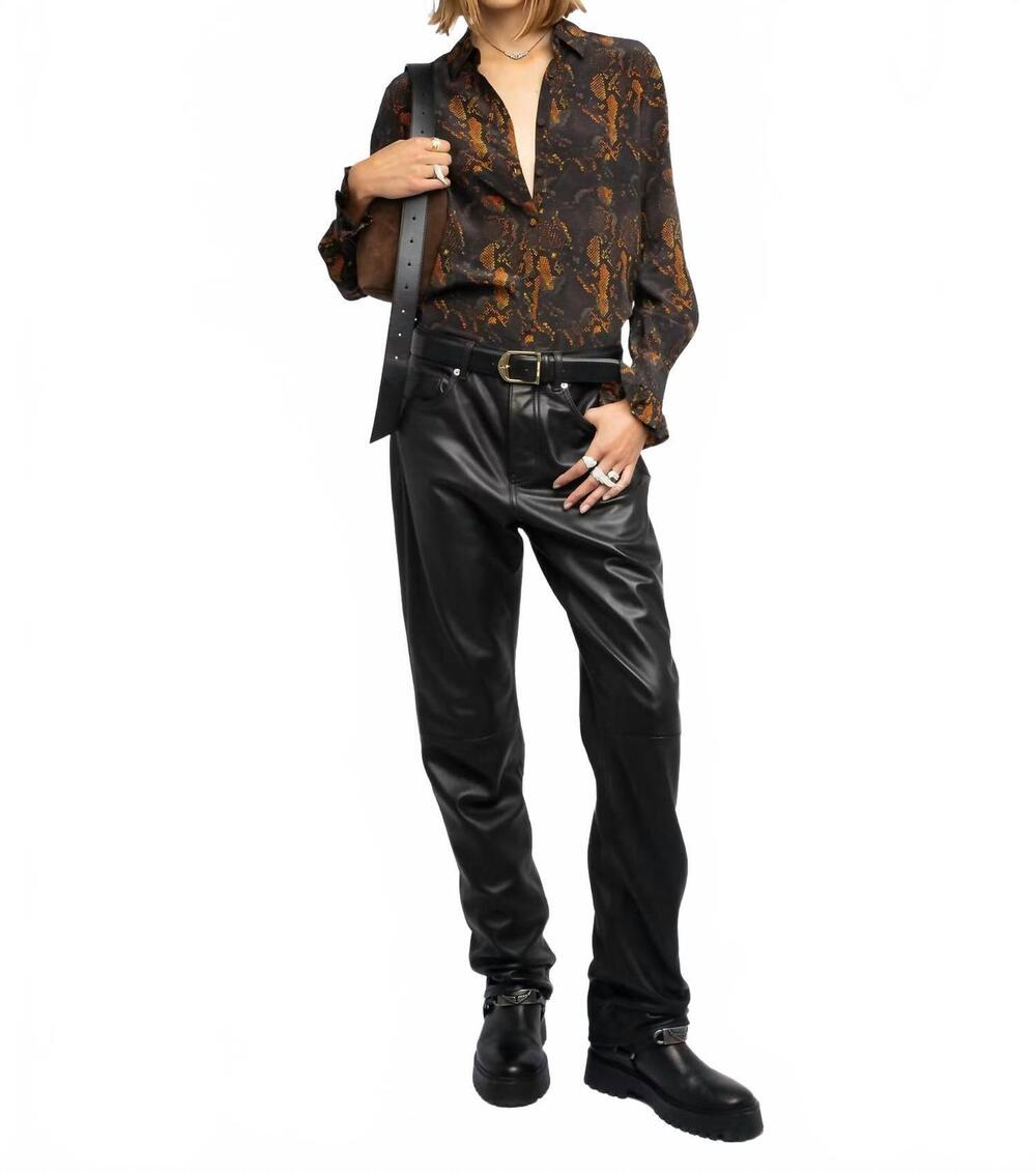 NEW ZADIG & VOLTAIRE thely shirt in python